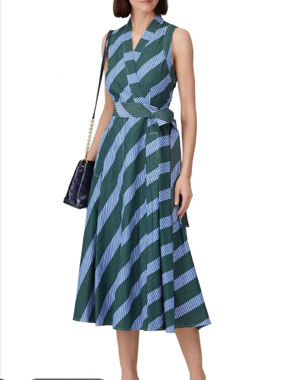 $498 NWT Tory Burch Overprinted Wrap Dress 8 M
